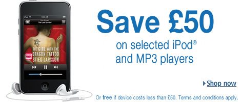 �50 off MP3 players with Audible.co.uk