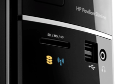 Ports and memory card slots