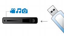 Plug in a USB drive to play your digital files, or convert CDs to MP3 and copy onto the stick.