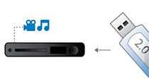 It's easy to play music, movies and photos from your USB drive.