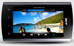 the bright 3.6&Atilde;&cent;&acirc;&sbquo;&not;&iuml;&iquest;&frac12; display with Xvid support to play all your favourite films and clips.