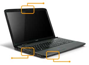The inspiring and stylish design of the Aspire 7740 contains a number of great features