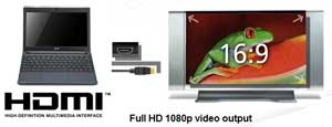 It's easy to connect your Chromebook to your HDTV for 1080p playback.