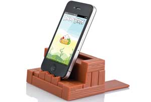 The universal stand fits all phones, MP3 players, and tablets.