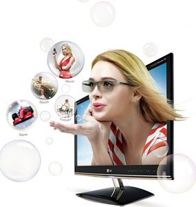 LG DM2350D 23 inch Widescreen LED 1080p 3D TV Monitor
