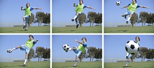 Continuous shooting: Action at 60 frames per second