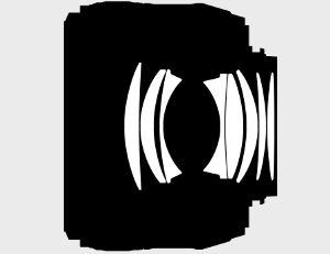 Image contains a diagram showing a cross-section through the lens and the shape and position of the lens elements.