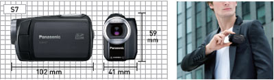 The SW20 camcorder has a cool and compact design