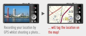 Latitude and Longitude positioning are stored in the image data for each photograph
