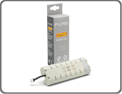 Use Pure's rechargeable ChargePAK and save on batteries