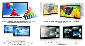 The advanced features of Samsung LCD TVs produce stunning picture quality