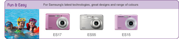 Samsung's latest fun and easy to use compact digital cameras