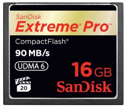 SanDisk Extreme Pro CompactFlash 16GB Memory Card