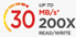 up to 30mb 200x