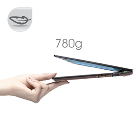 The X-Series has been designed for extreme mobility, weighing in at just 780g