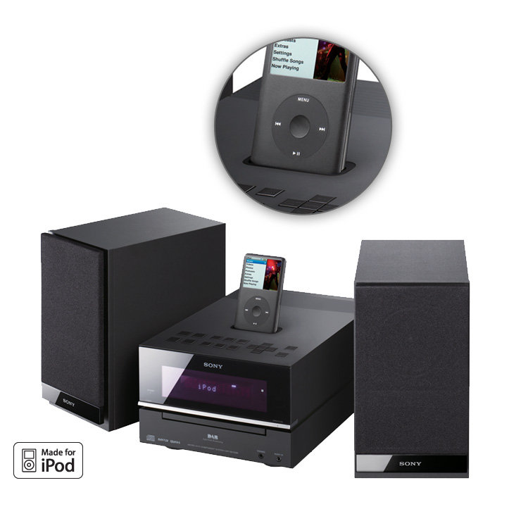 Sony HCDBX77DBI Mini HiFi with DAB CD iPod Dock eBay