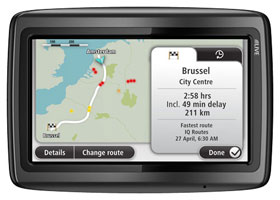 TomTom HD Traffic gives you the most up-to-date traffic information, and IQ Routes helps you find the fastest route, anytime.