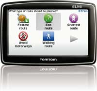 Choose Eco Route to pick the route with the least emissions.