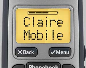 The bright, backlit display makes it easy to see who is calling.