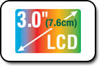 3.0-inch (7.6cm) LCD