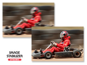 The Dynamic Optical Image Stabiliser detects  and corrects movement even using full zoom. 