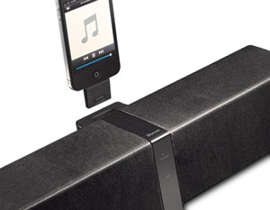 Play music from your iPod or iPhone whilst charging with the included BT-D5 Bluetooth transmitter.
