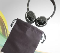 Take the WP-300 headphones wherever you go, in the included attractive travel pouch