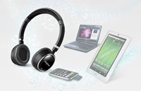 Use your WP300 headphones wirelessly with phones, tablets, PCs and more