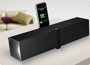Dock and charge your iPhone or iPod, even with the bluetooth transmitter attached