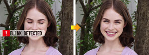 The camera can detect smiles and will wait for the right moment to shoot