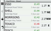 Get fuel prices and be directed to the petrol station with Smartphone Link
