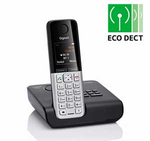 Featuring ECO DECT technology, the C300A reduces the transmitting power from the base station to the handset, depending on their distance apart.
