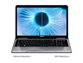 Upscaling Resolution+ technology transforms standard definition content into sharp, clear near-HD images.