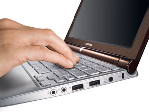 Toshiba NB305 close-up