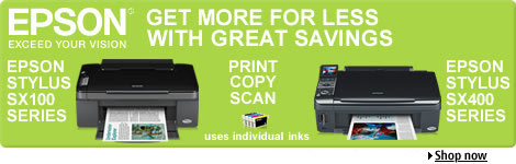 Epson Stylus SX100 and SX400 All-in-one printers - Get more for less with great savings on these series