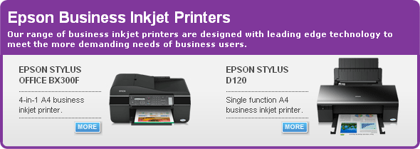 Epson Business Inkjet Printers: Our range of business inkjet printers are designed with leading edge technology to meet the more demanding needs of business users