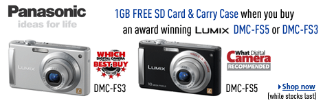 Free card and case with Panasonic FS5 and FS3