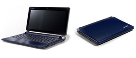 Acer Aspire One Netbooks feature a compact yet stylish design