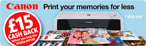 Claim �15 Cashback on the Canon PIXMA MP190 All-in-One Printer