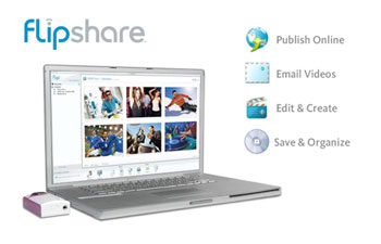 Edit, file, format and have fun with your creations with the Flip Ultra's built-in FlipShare software
