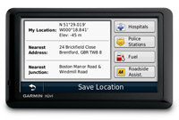 Simply tap the car icon on the map screen to get your exact coordinates, address and junction, contact details for vehicle recovery services and directions to your nearest hospitals, police and petrol stations.