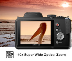 40x ultra-wide optical zoom