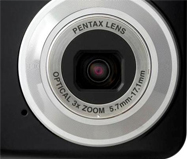 iThe Optio E90 has a 3x optical zoom lens