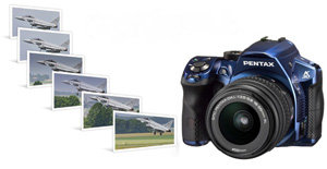 High-speed burst shooting at approximately six images per second