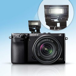 The NEx-7 is bursting with features such as a built-in flash. 