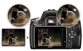 SteadyShot uses a sensor to prevent hand shake blurring pictures