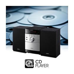 Crystal clear playback with built in CD Player