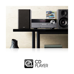 Crystal clear playback with built in CD Player