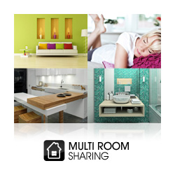 Hit Party Mode to wirelessly share music with all compatible DLNA speakers in the home for instant multi-room audio