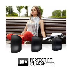 Perfect fit guaranteed with different sizes of silicone ear bud provided